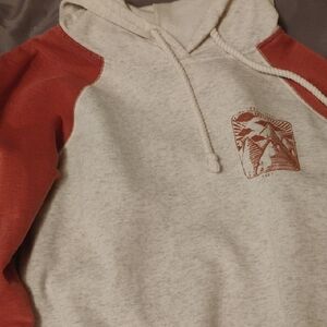 Cream and Red Roxy Hoodie